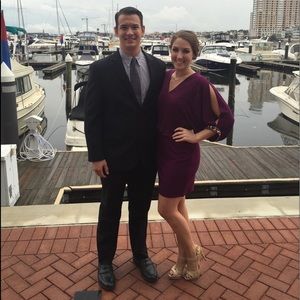 Beaded Sleeve Cocktail Dress